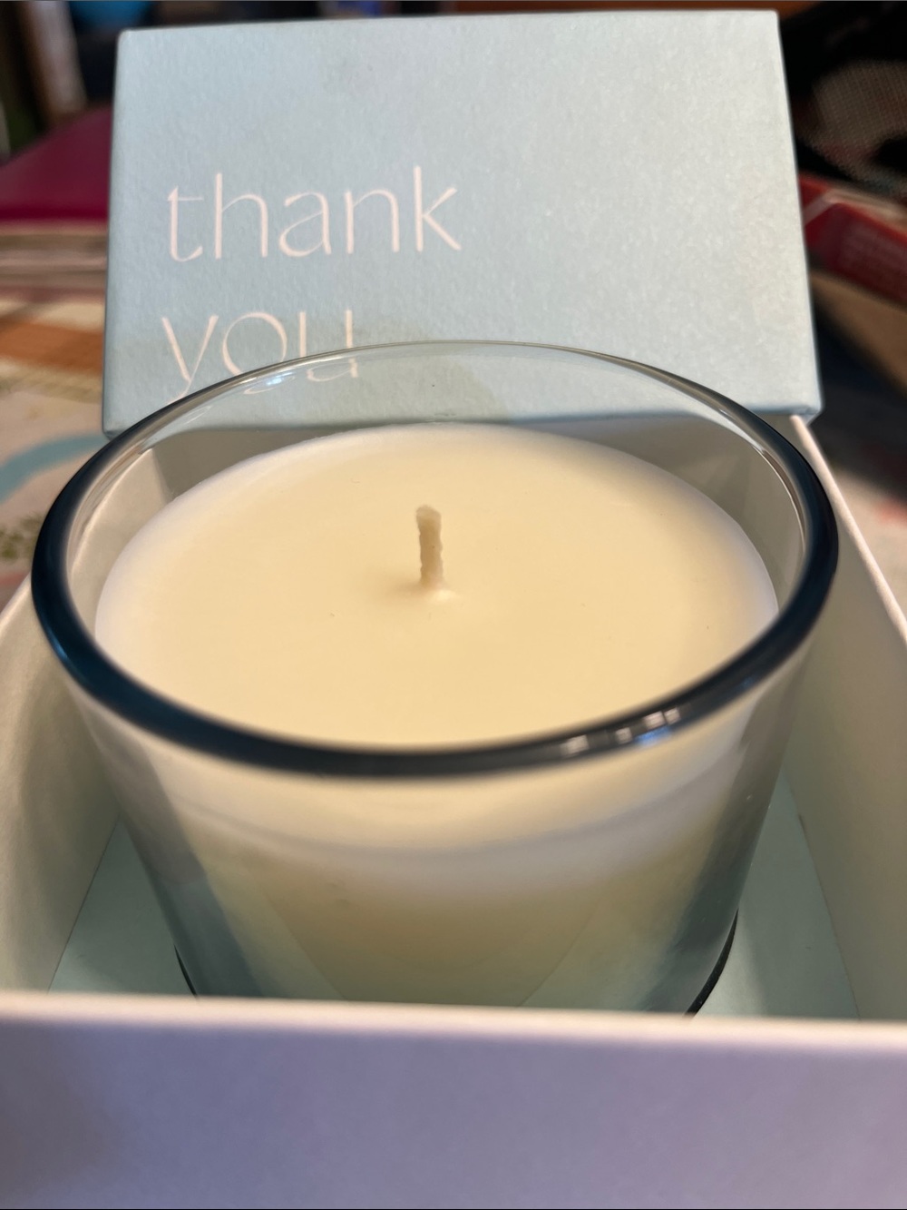 Overjoyed Boutique Thank You Floral Scented Cream Candle